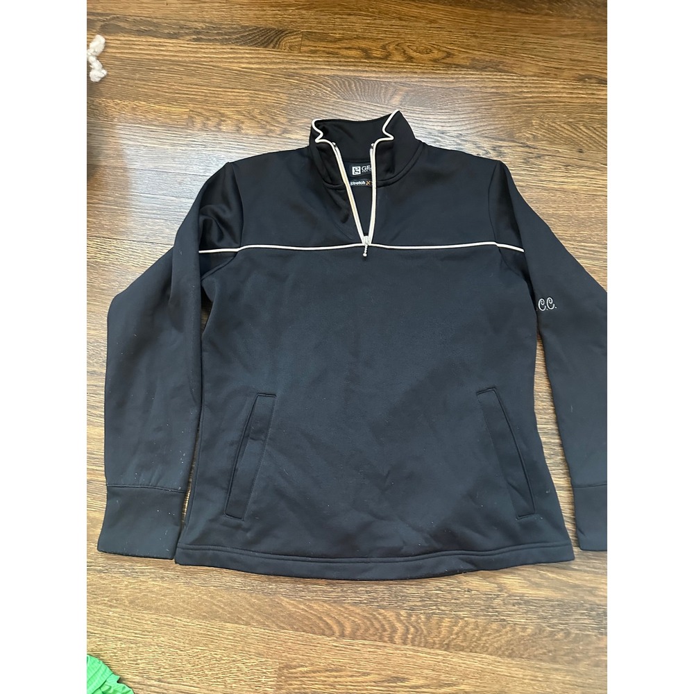 Gear for Sports Women Black Quarter Zip Pullover Stretch Tech Edina CC Medium